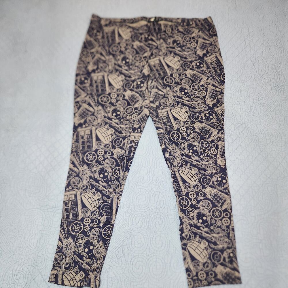 Torrid Doctor Who Leggings Size 3X Blue Grey Pre-Owned Womens Plus